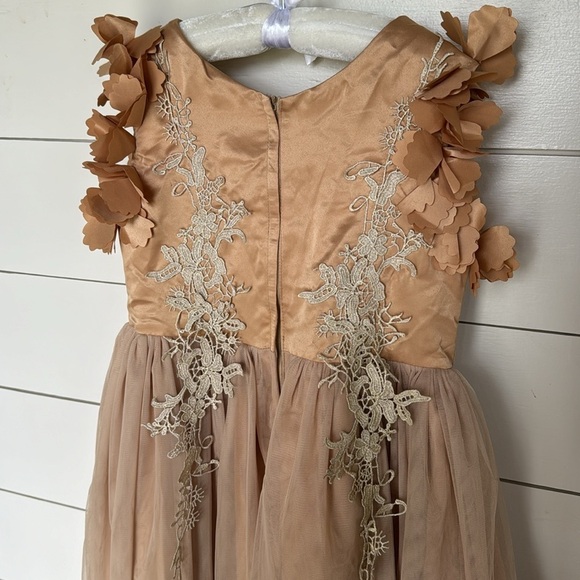 NWT Trish Scully Bianca Gold Holiday Gown 8 - Picture 4 of 8